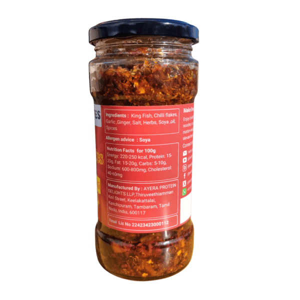 ZestBites Seer Fish Crisp Chilli Garlic Oil in jar