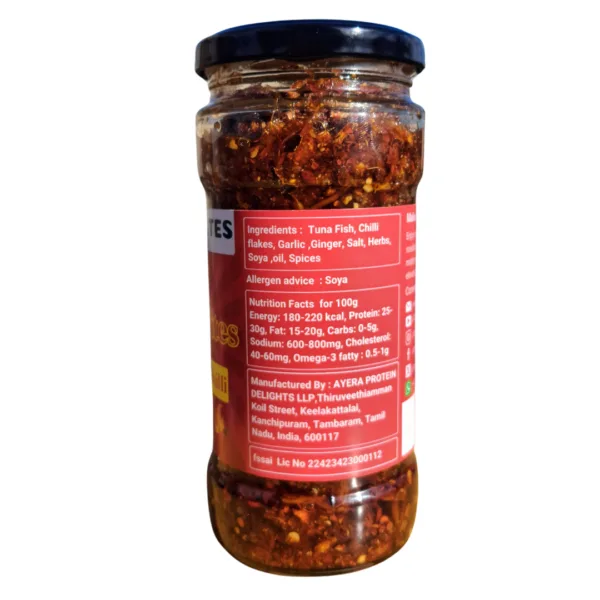 ZestBites Tuna Fish Crisp Chilli Garlic Oil in jar image