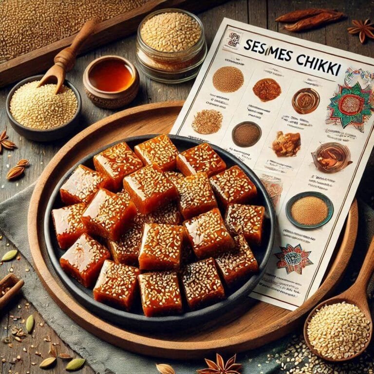 a plate of sesame chikkis on a table-sesame chikki recipe