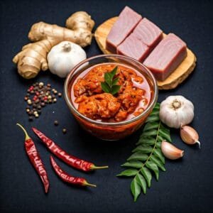 a bowl of zestbites tuna fish pickle with spices and herbs