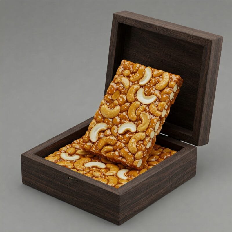 a pile of cashew bars
