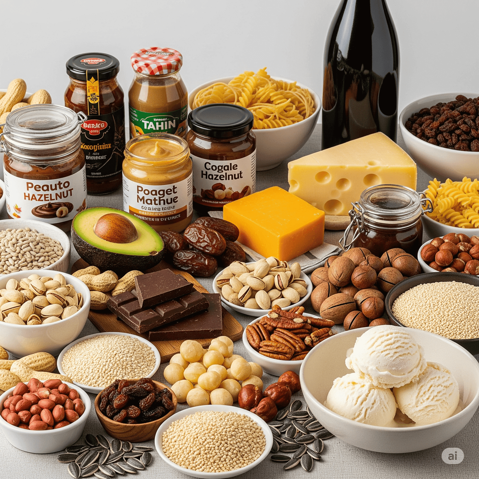 20 of the Highest-Calorie Foods You Should Know About 1 a group of 20 of the Highest-Calorie Foods on a table