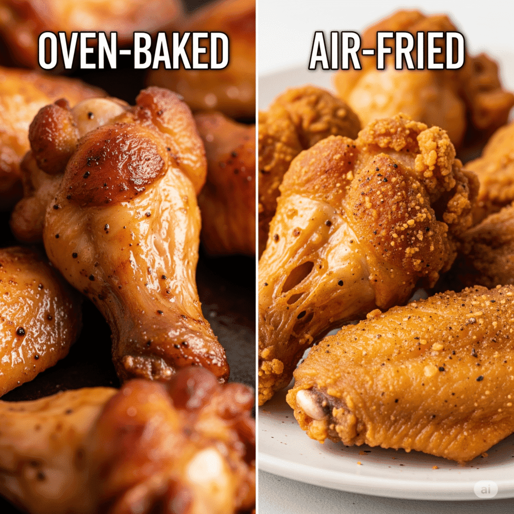 Oven baked vs air fried chicken wings: which is better? 2 image of of Oven Baked vs Air Fried Chicken Wings