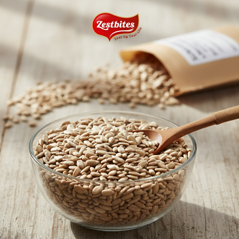 Premium Sunflower Seeds | 250g 1 Bowl of sunflower seeds with spoon