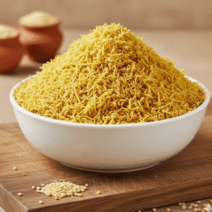 Crunchy foxtail sev in India—fiber-rich, protein-packed, and guilt-free. Order millet snacks online today!