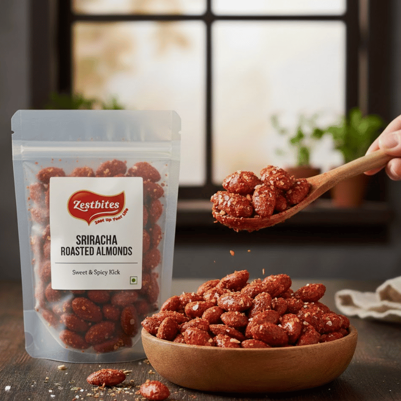 Sriracha Almonds | Spicy Protein‑Rich Crunchy Snack | 200g